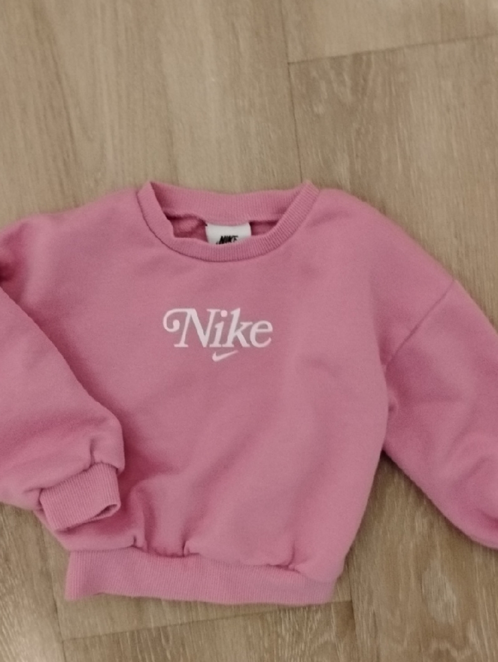 Nike Pink Pullover Sweatshirt with White Logo